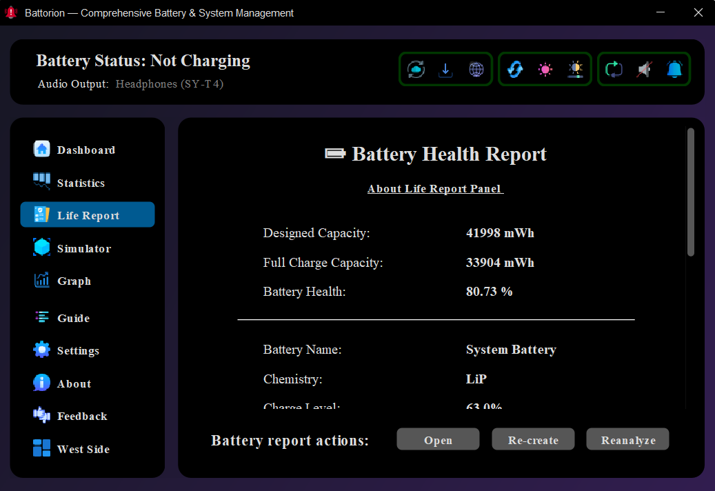 Battery Health Report